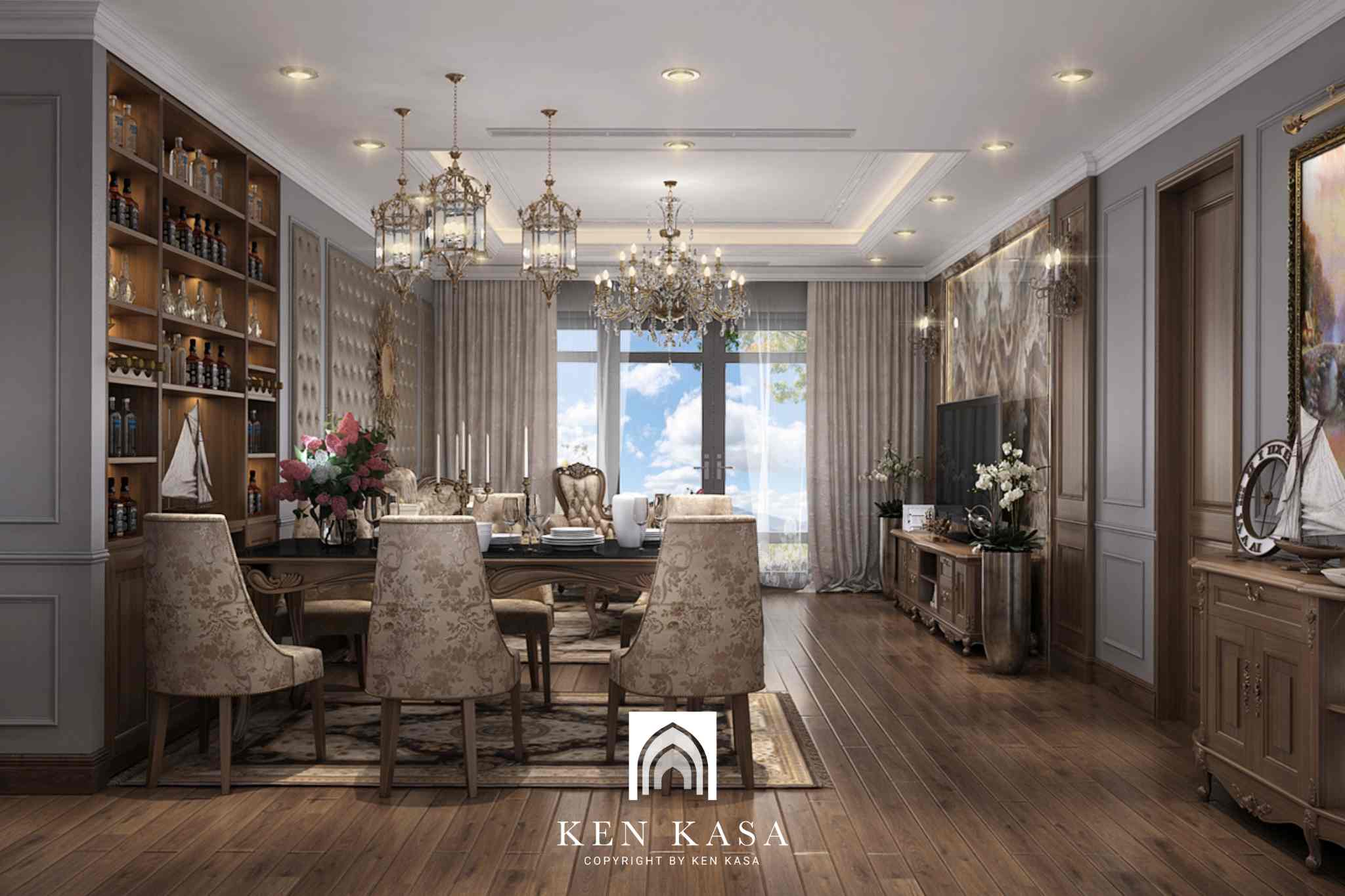 Không gian sang trọng của khách sạn tân cổ điển